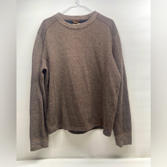 Prana men’s sweatshirt size LR brown 53%wool - Picture 1 of 8
